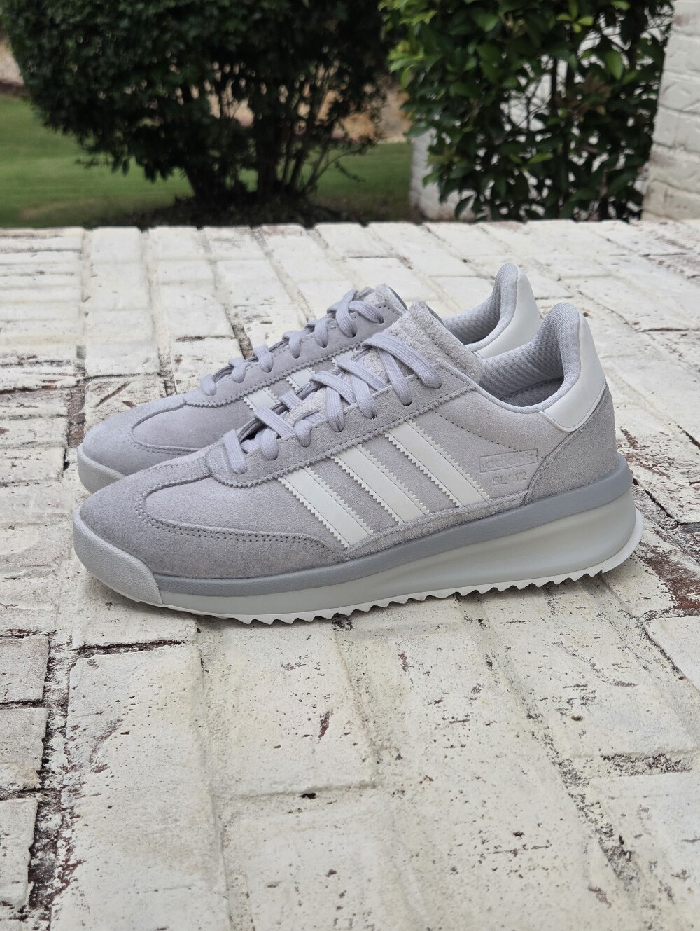 ADIDAS SL 72 Light Grey Suede Sneakers